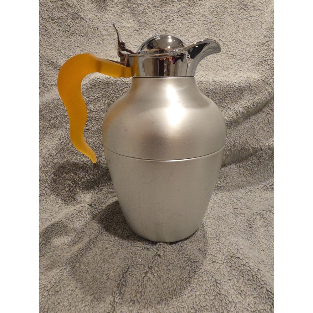 Vintage Rare MCM Alfi Brushed Aluminum Vacuum Jug Carafe‎ Germany